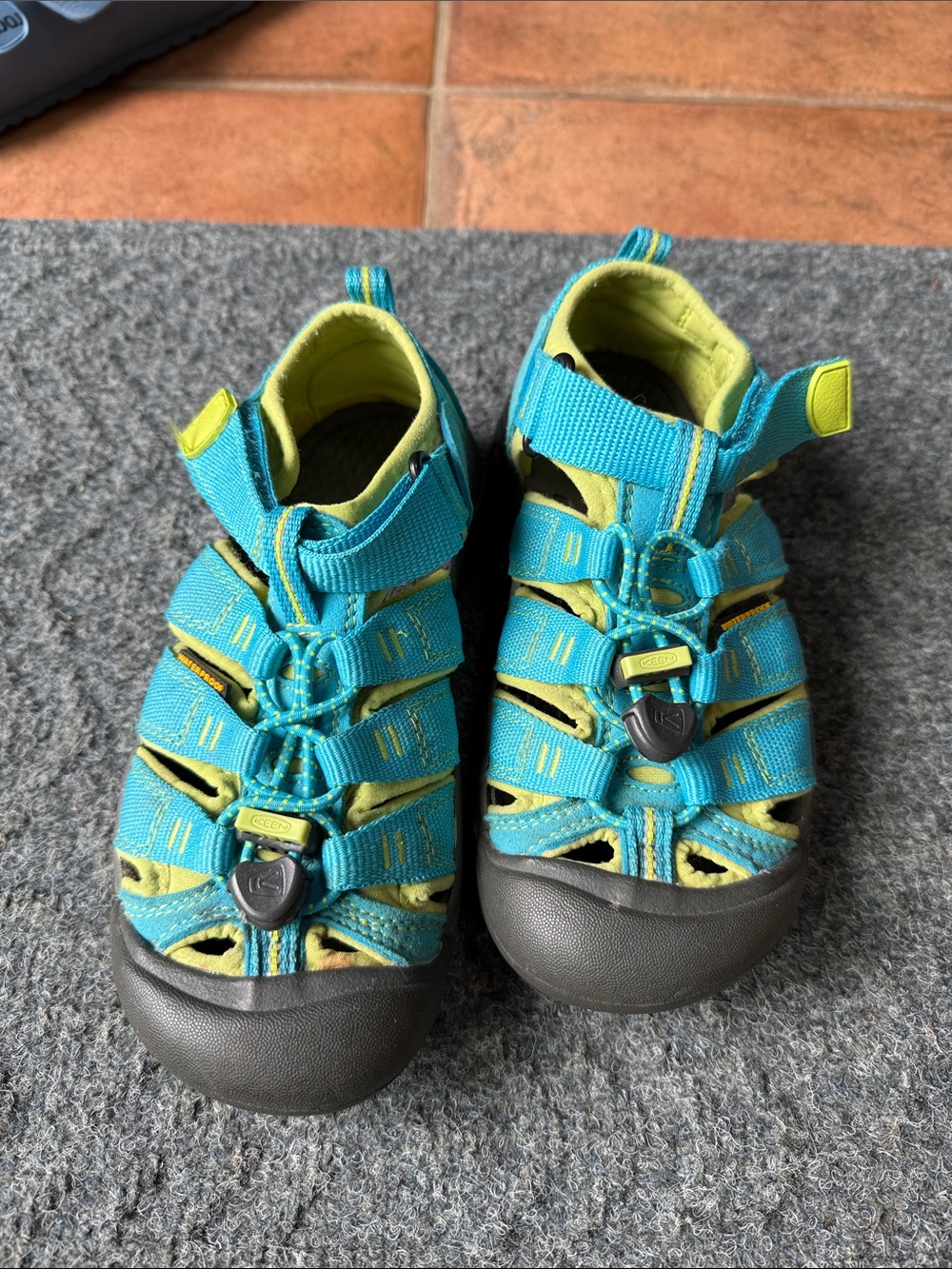 Keen Kids Teal with Lime Sport Sandals